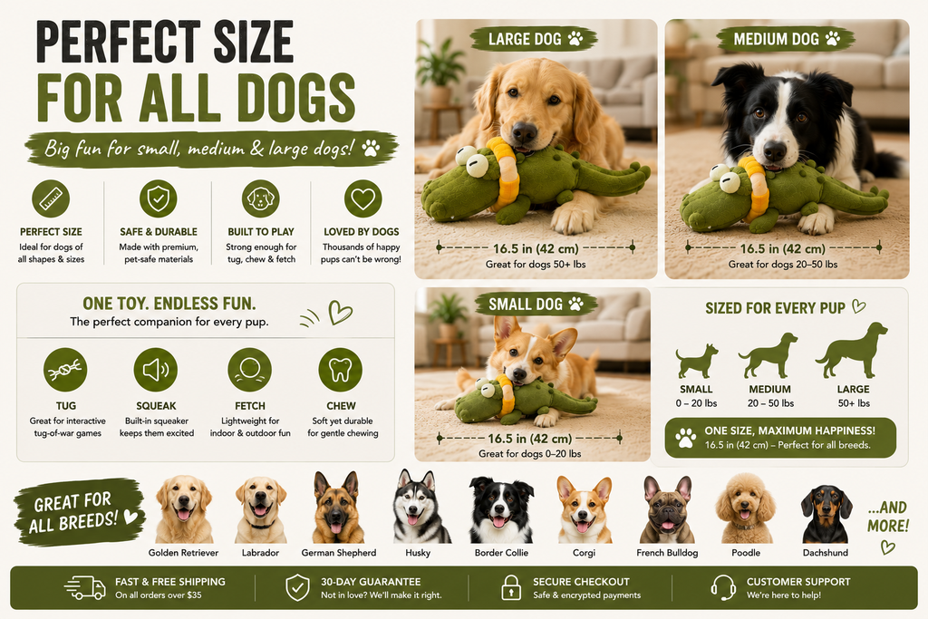 Interactive Crocodile Dog Toy - Moving Tail Fun Toy for Dogs